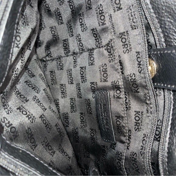 Michael Kors pebble leather Black Satchel handbag shoulder bag - Picture 14 of 16